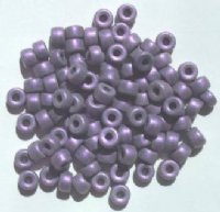 100 4x6mm Crow Beads Metallic Matte Black Pearl Purple